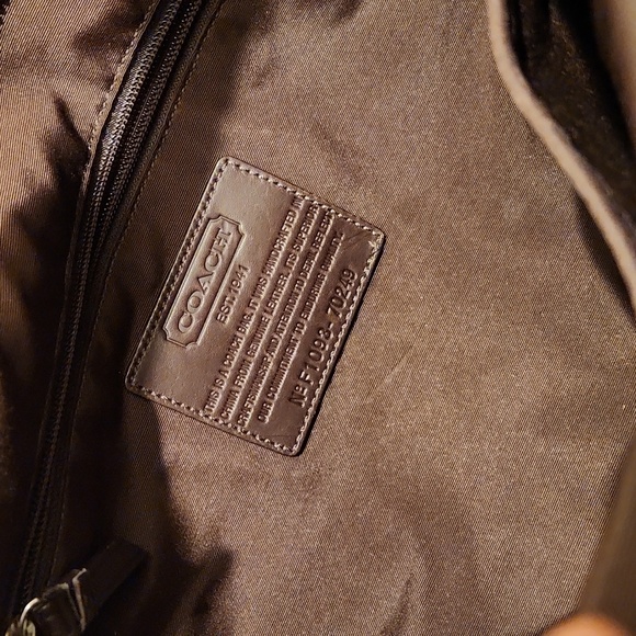 Coach bag. Dark brown. Leather - Picture 4 of 5